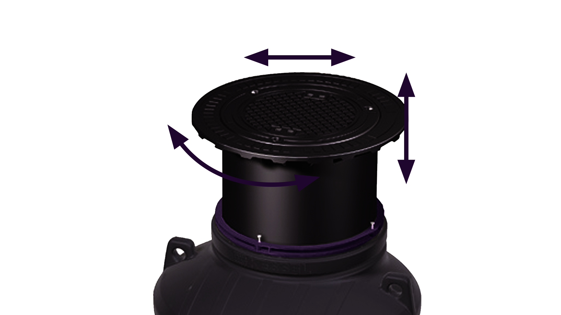 Variable upper section for easy installation of separators